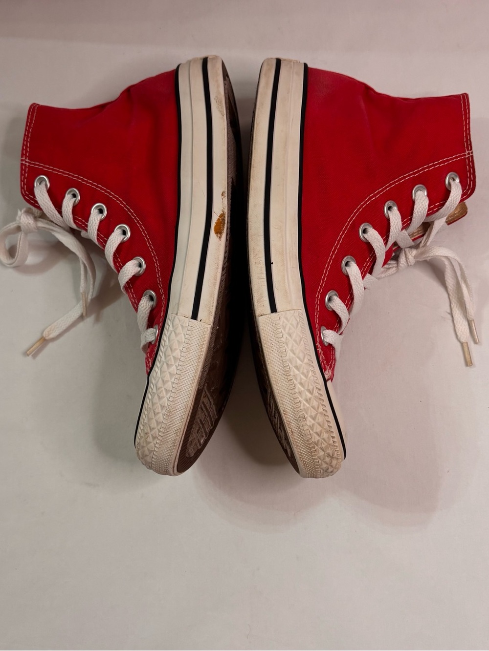 Converse High Top Canvas Sneakers in Red and White - Picture 6 of 10